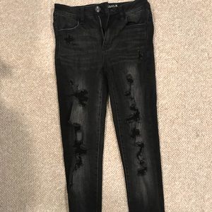 American eagle black ripped distressed jeans